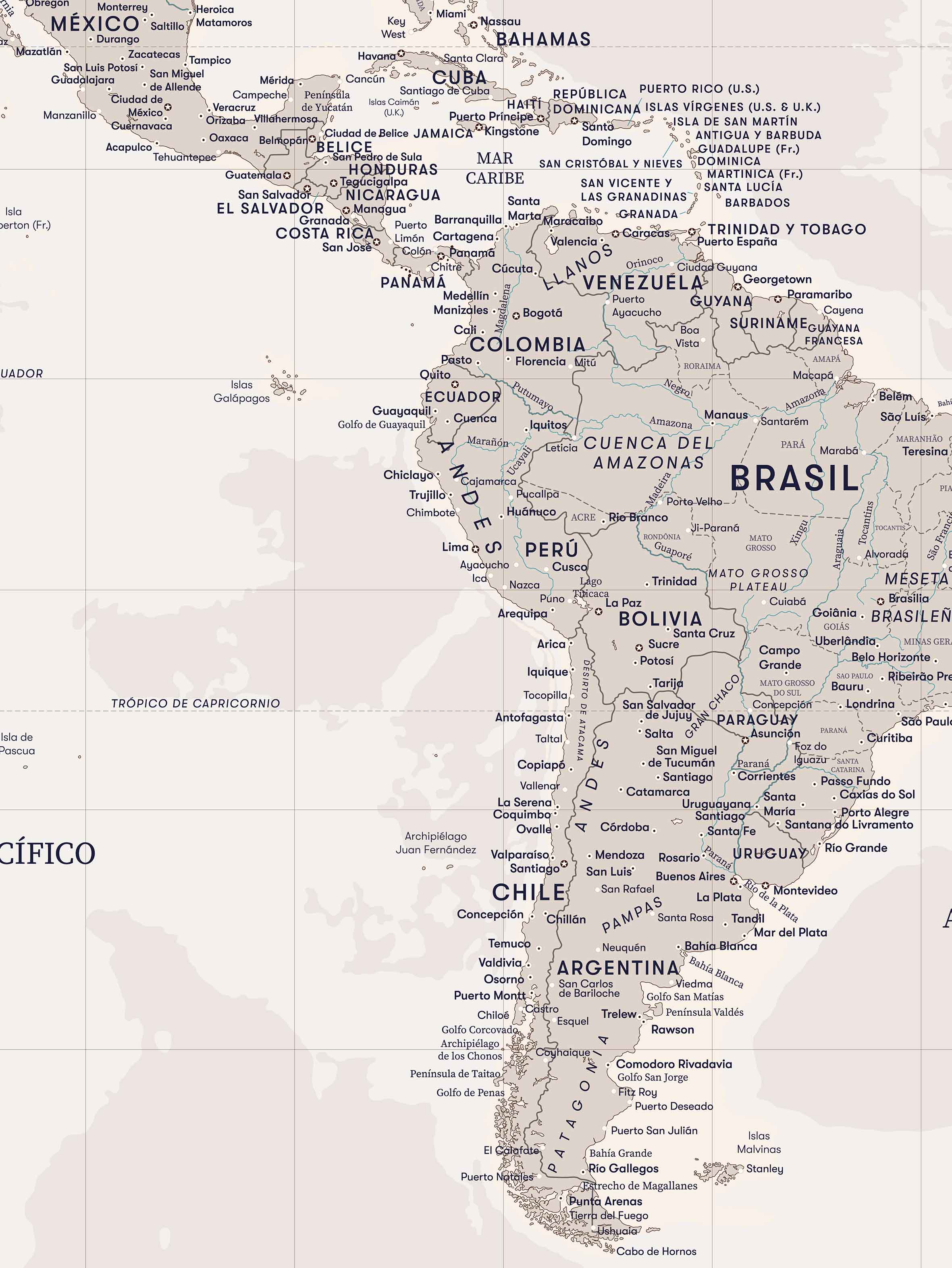 Mapa del Mundo Actualizado - Deco Mural A PEDIDO