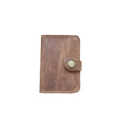 Portadocumento Cuero Anticlonación Café