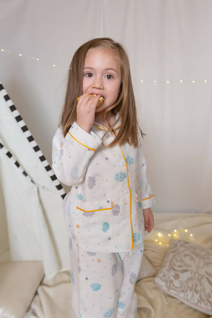Pijama Infantil Nubes Menta