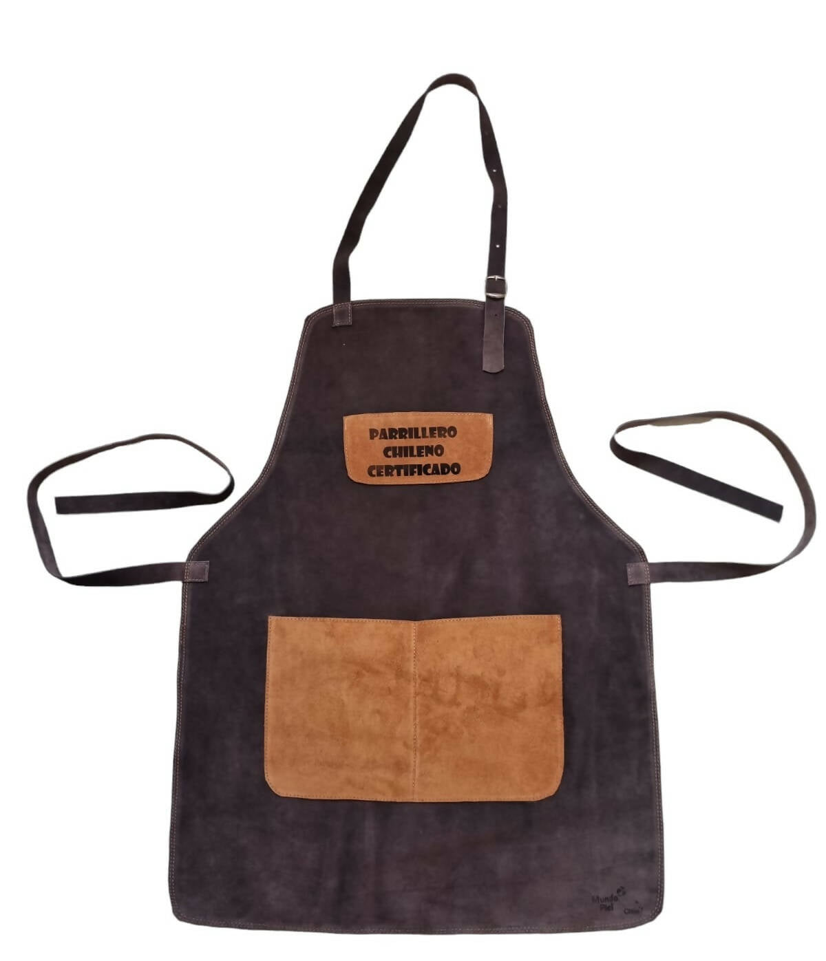 Pechera Cuero Reno Café Oscuro _PARRILLERO CHILENO CERTIFICADO_ 3