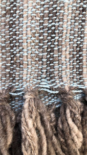 Piecera Queen de Oveja Gris y Alpaca Verde Agua