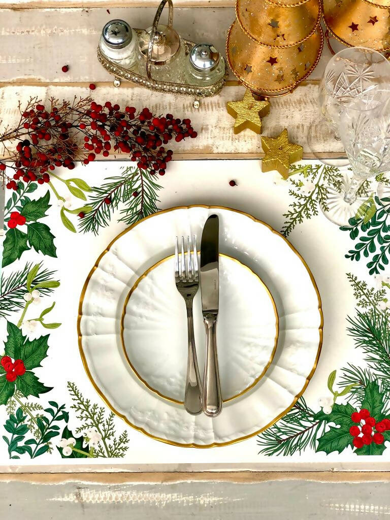 Individual Hojas Navidad