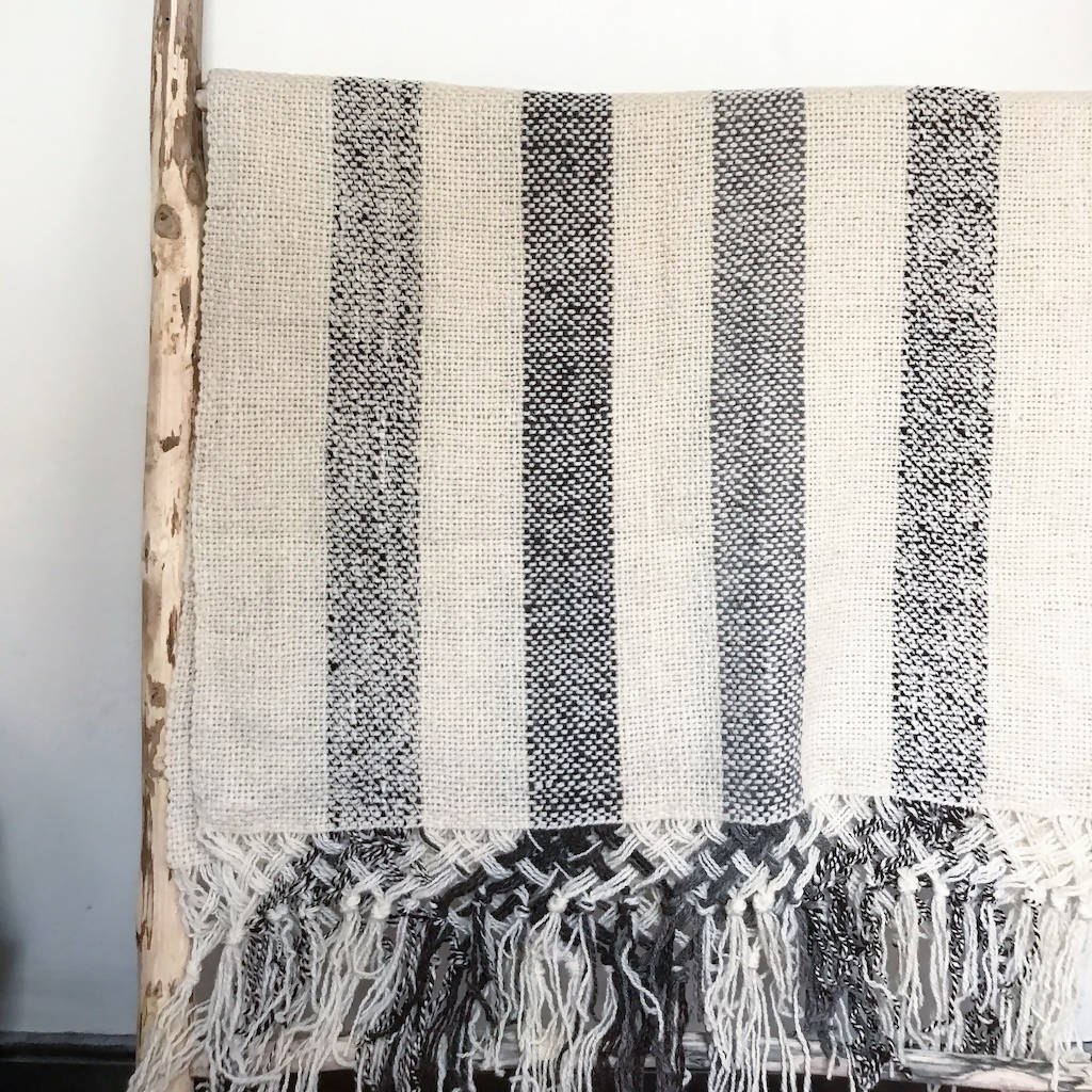 Piecera Franjas Gris