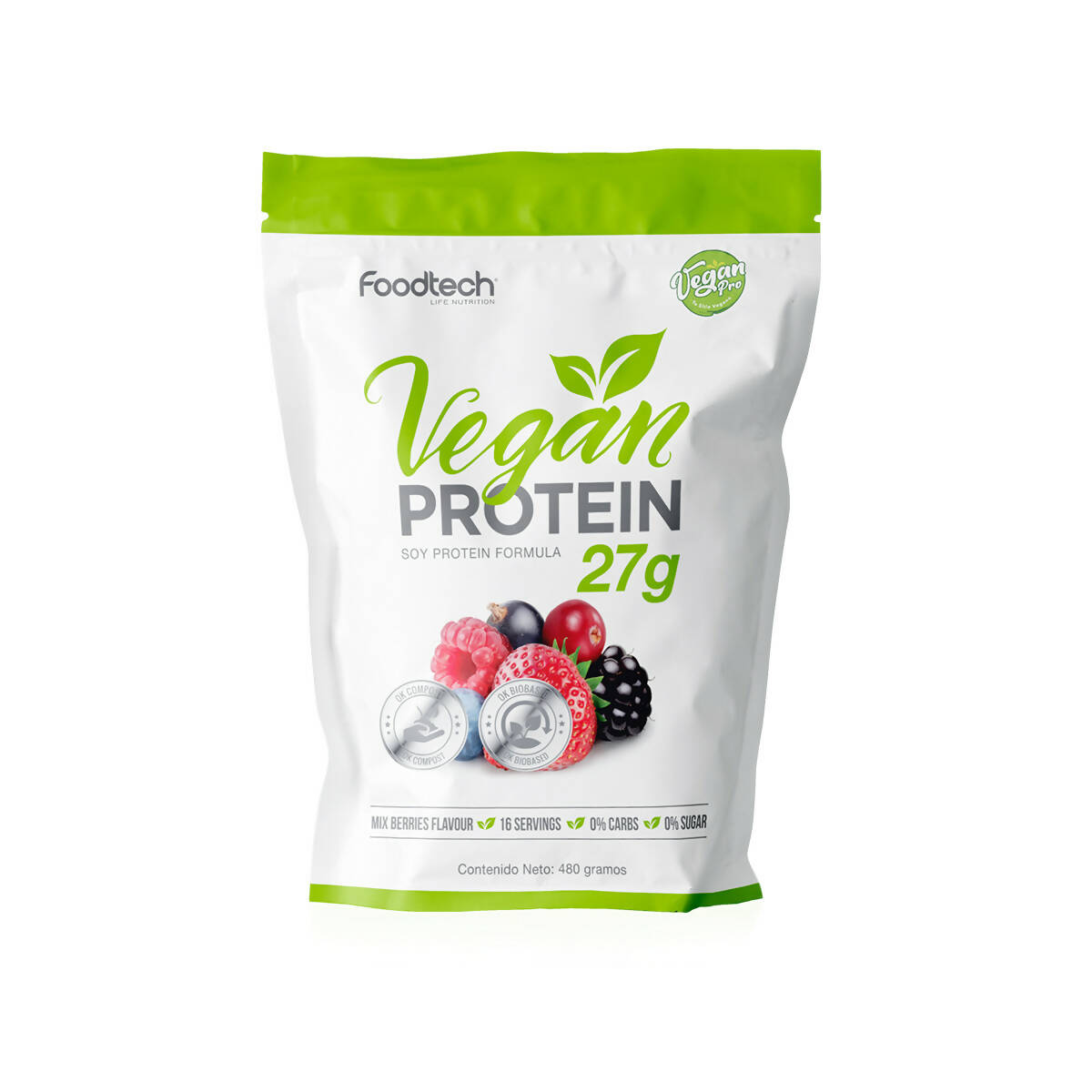 Vegan Protein Berries - Músculos fuertes y sanos 1 mes - Foodtech
