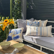 Cojín Hortensia Celeste - 45 x 45