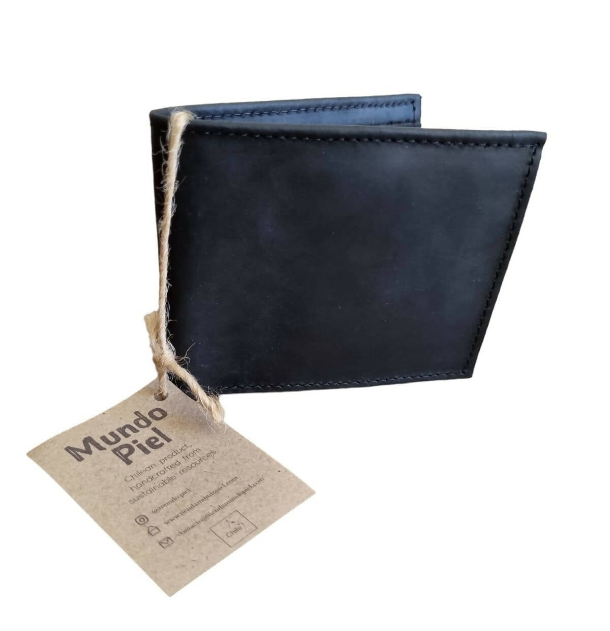 Billetera Hombre Cuero Negra