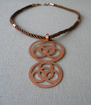 COLLAR COBRE CORTO SEDA MULTICIRCULO