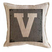 Cojín Letra Fondo Gris