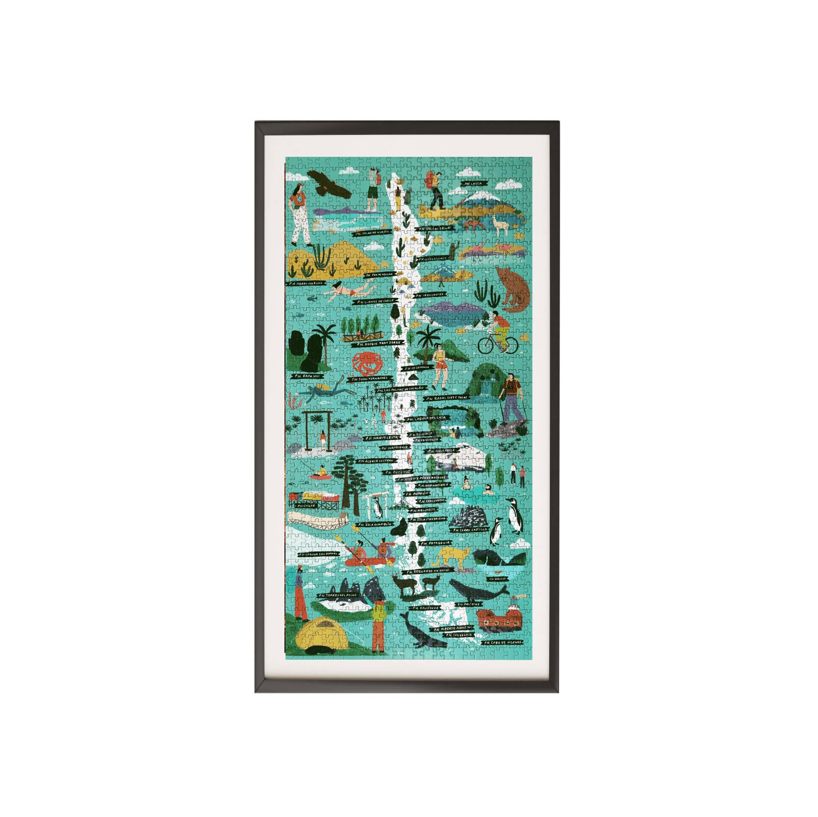 Puzzle Mapa de Chile Parques Nacionales 1000 Piezas