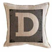 Cojín Letra Fondo Gris