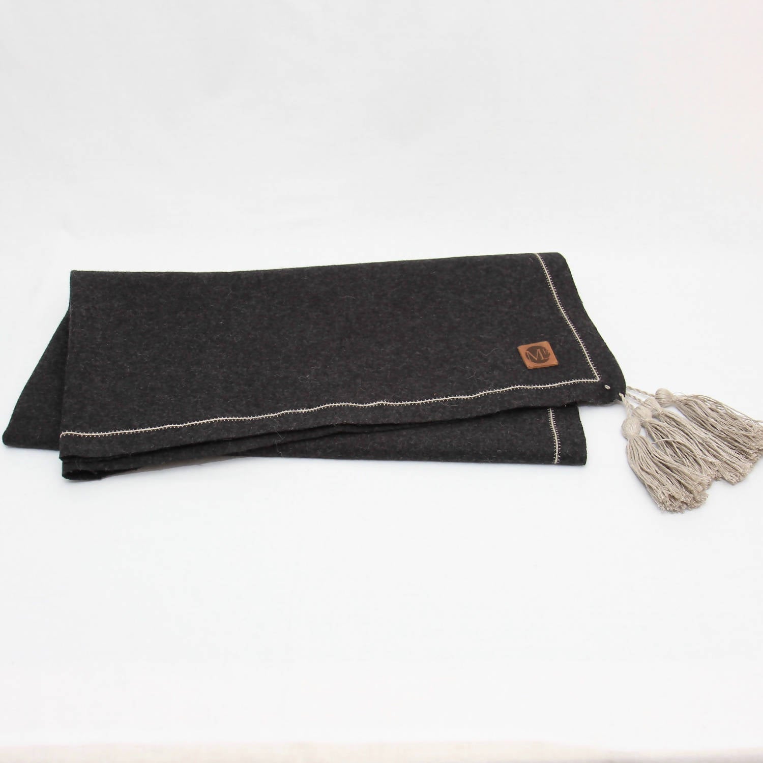 Carpeta de juegos de paño de lana negra CJLPONN