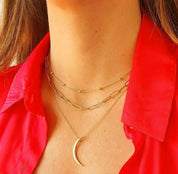 Cadena con luna baño oo