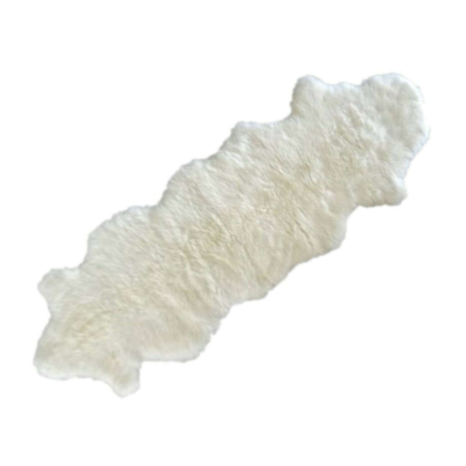 Piecera Oveja Lana Natural Blanca Irregular