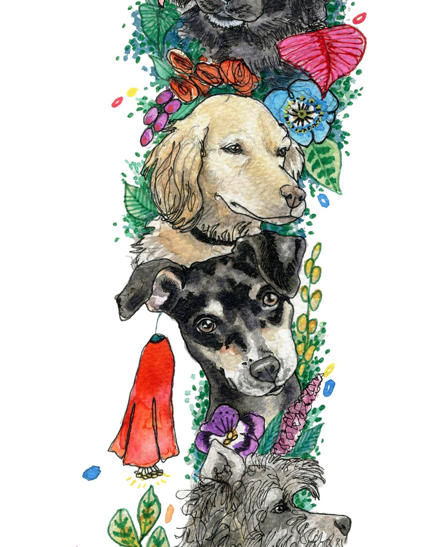 Mapa de Quiltros Chilenos - Lámina - Mappin