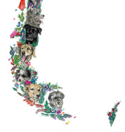 Mapa de Quiltros Chilenos - Lámina - Mappin