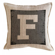 Cojín Letra Fondo Gris