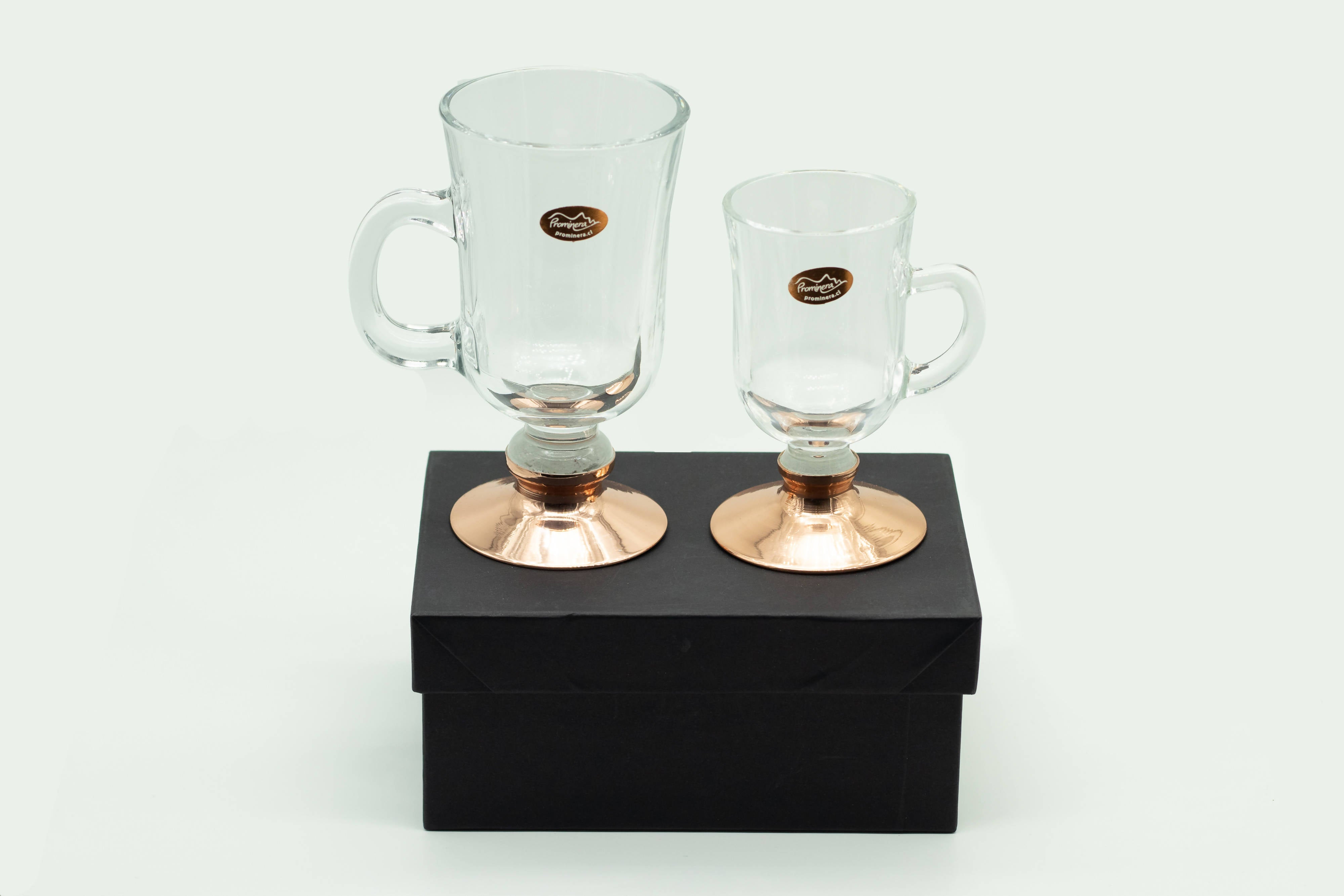 Set tacitas Café y Té base de cobre