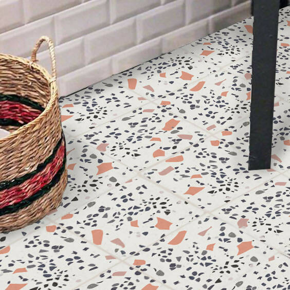 Baldosa Terrazo Blanca