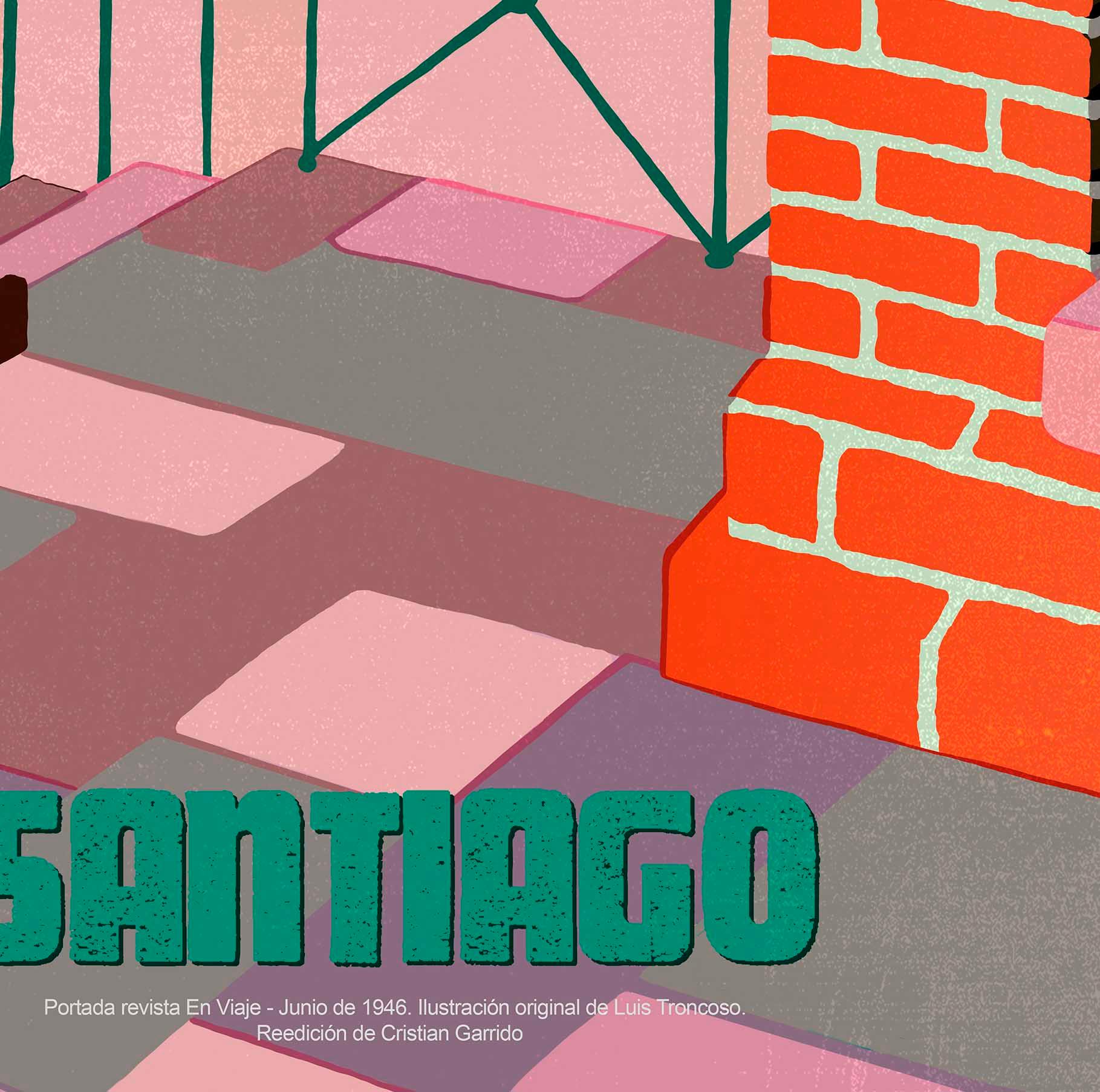 Poster Santiago Santa Lucía - Lámina - Mappin