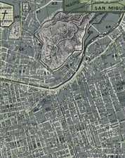 Plano de Santiago en 1939 - Lámina