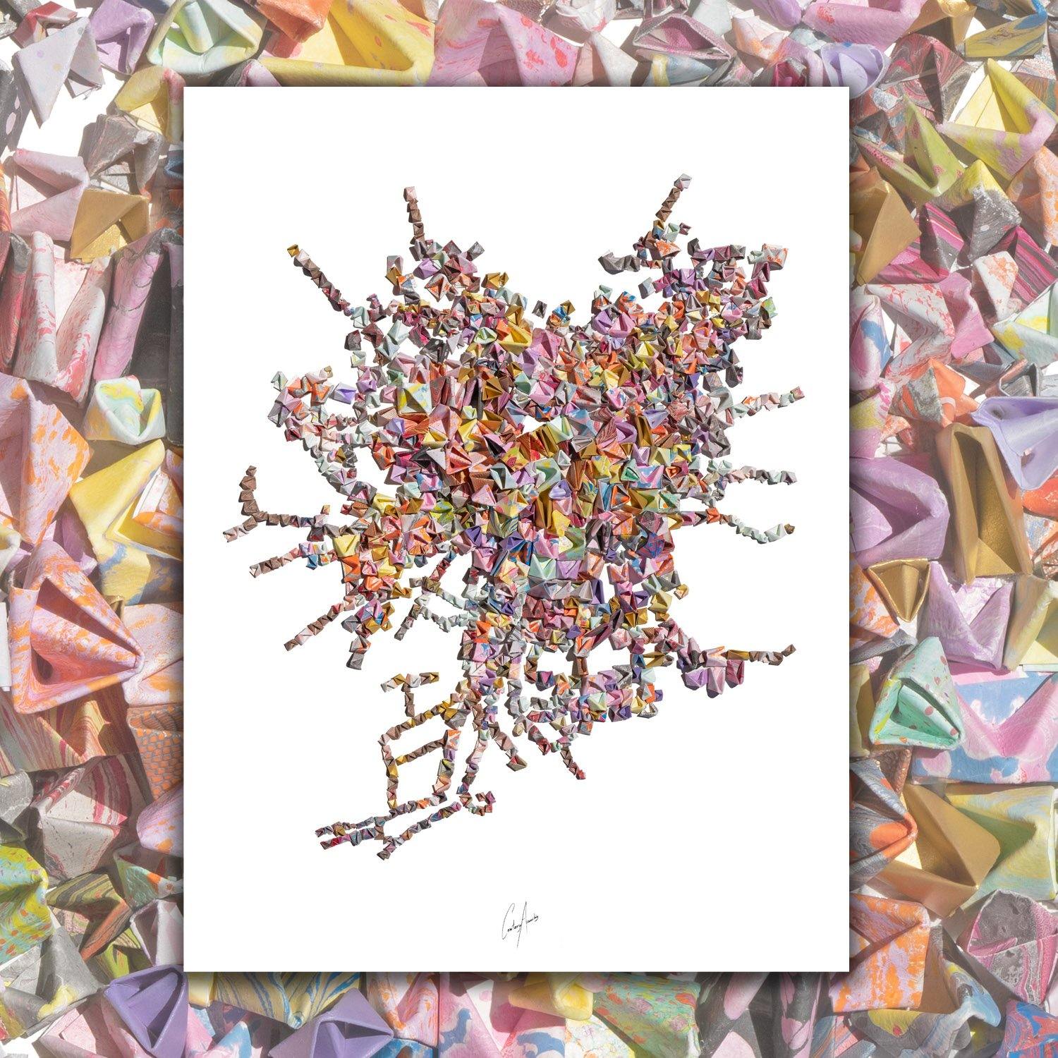 Santiago en 1000 Papeles - Lámina - Mappin