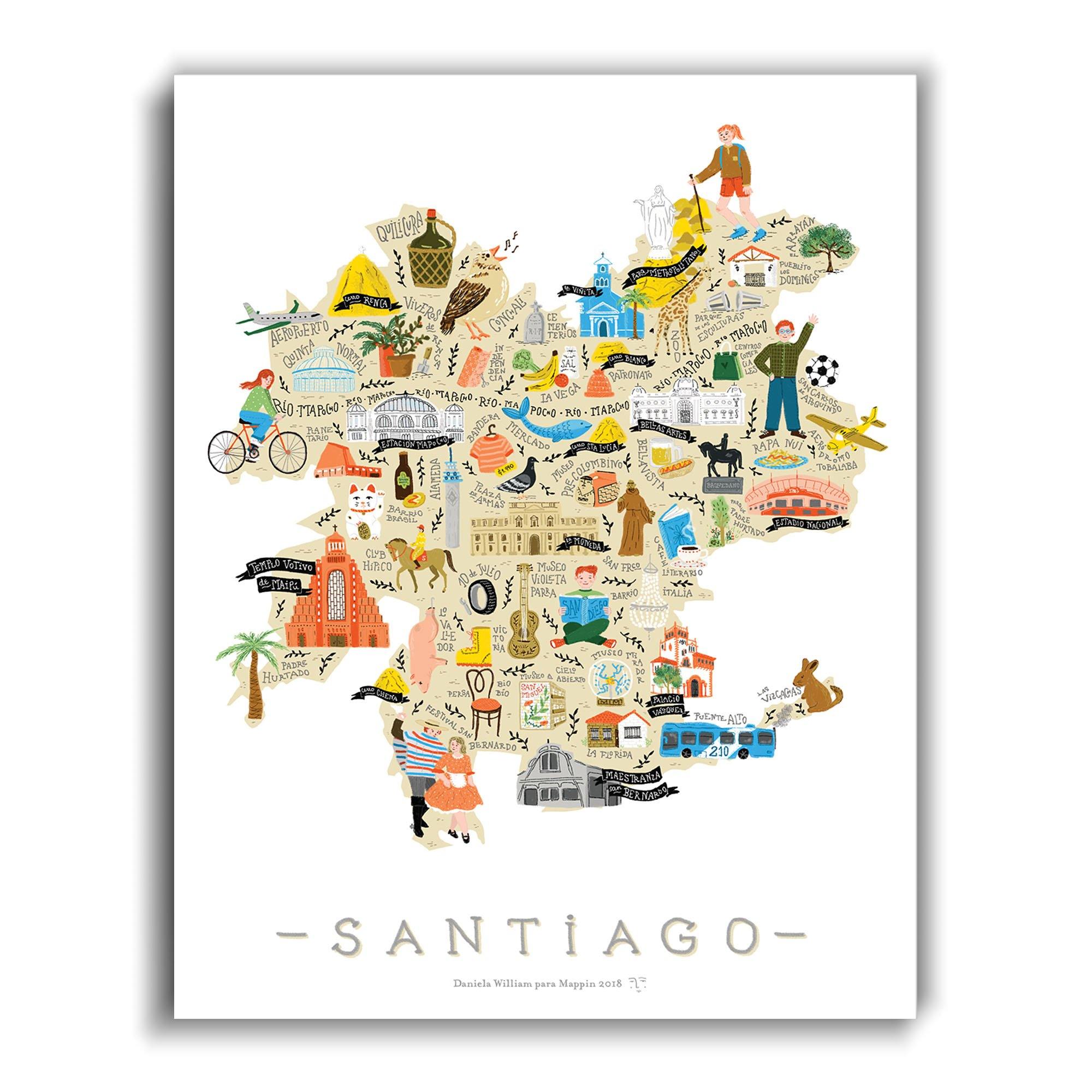 Santiago Ilustrado - Lámina - Mappin
