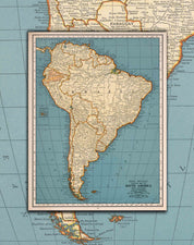 Mapa de Sudamérica de 1939 - Lámina