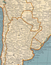 Mapa de Sudamérica de 1939 - Lámina