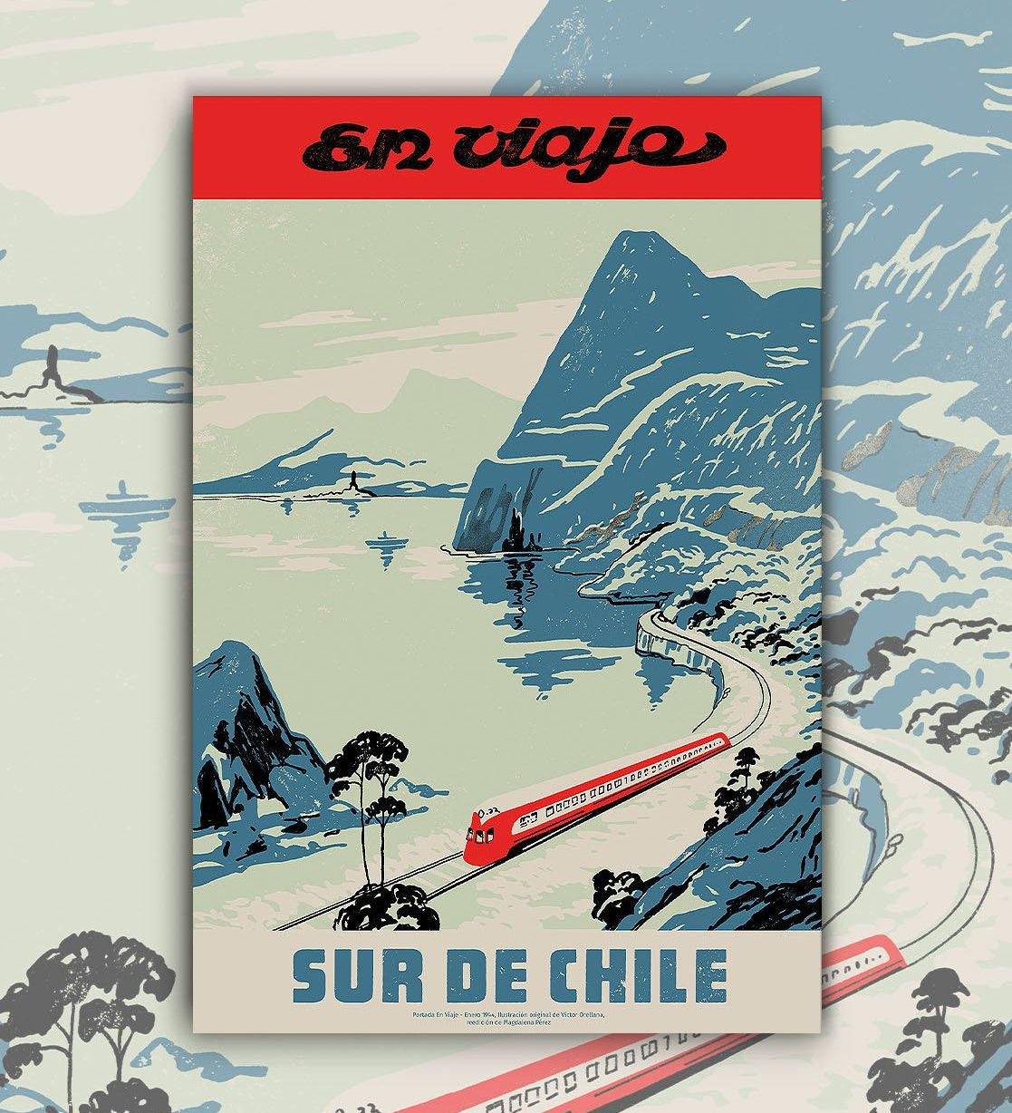 Poster Sur de Chile - Lámina - Mappin