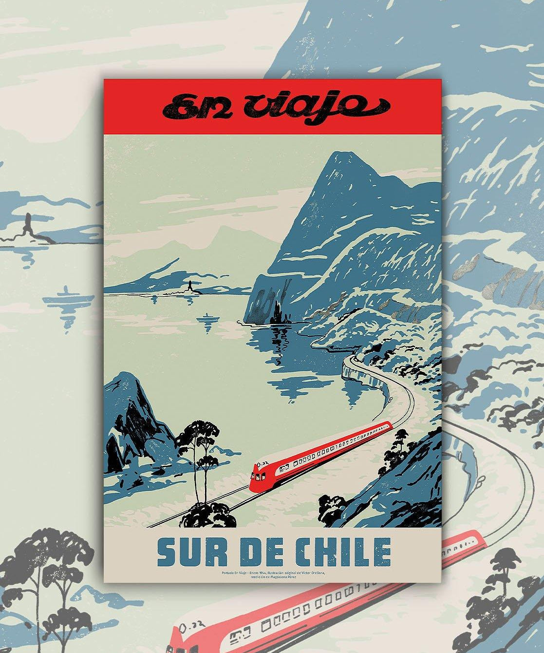 Poster Sur de Chile - Lámina - Mappin
