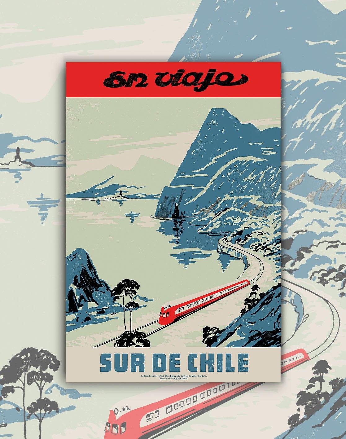 Poster Sur de Chile - Lámina - Mappin