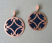 AROS COBRE SALMÓN AZUL 4 LUNAS AZUL MARINO