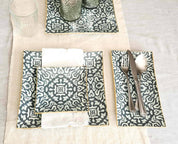 Bandeja Rectangular 12 x 24 cm, Etnico azul