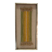 Cuadro de embarrilados de yute medianos 42 x 43 cm.