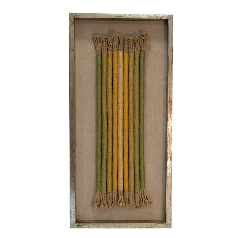 Cuadro de embarrilados de yute medianos 42 x 43 cm.