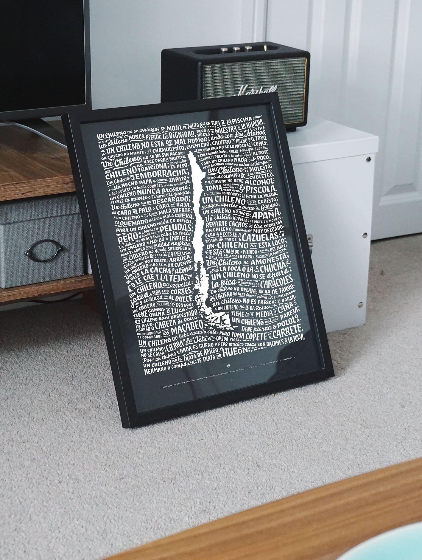 Un Chileno Original Mini (Negro) - Enmarcado - Mappin