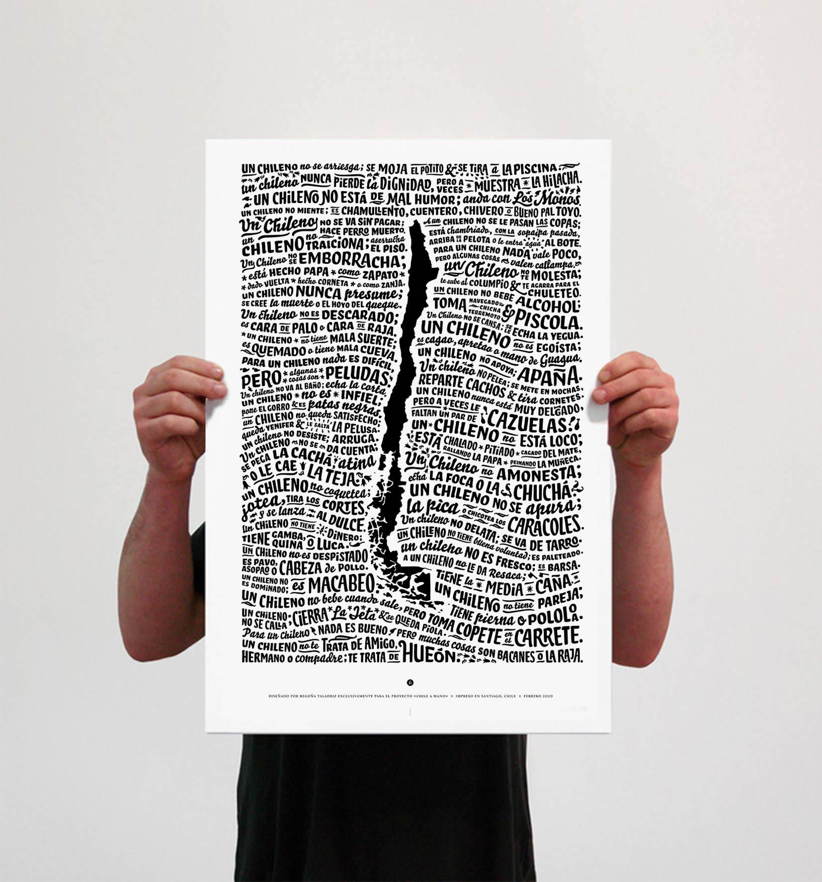 Un Chileno Original Mini (Blanco) - Lámina - Mappin