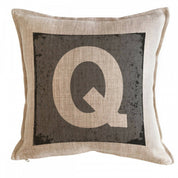 Cojín Letra Fondo Gris