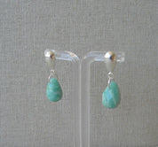 AROS GOTA PLATA AMAZONITA