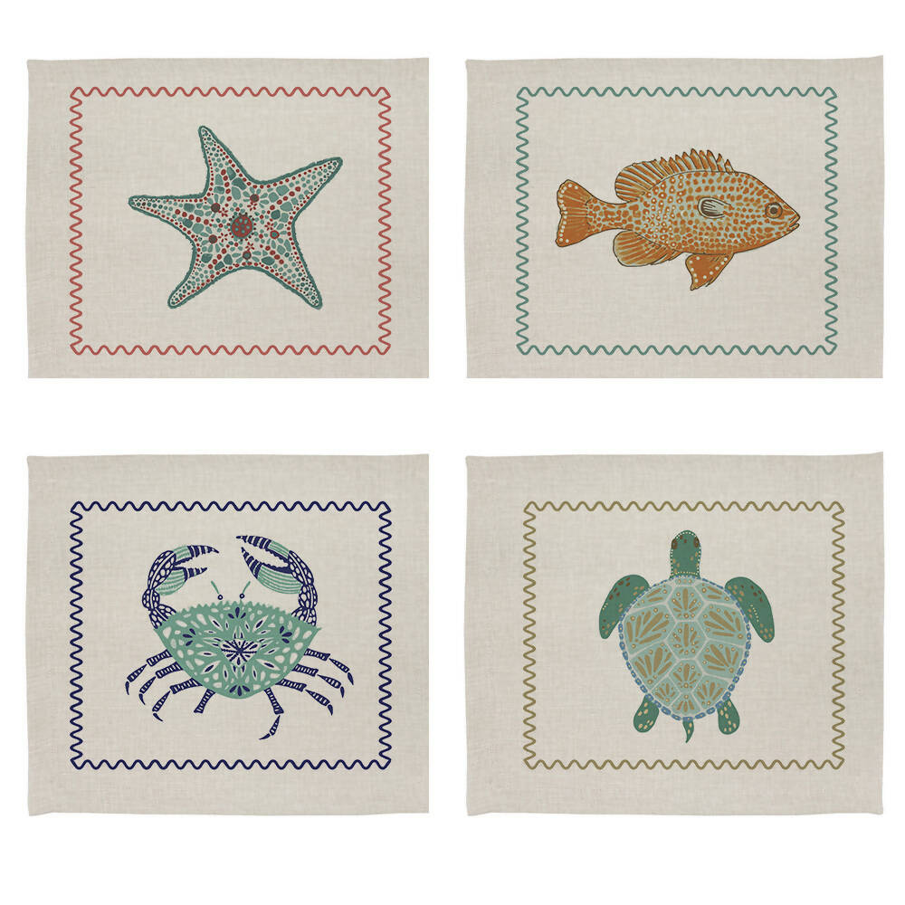 Set de Individuales Ocean Surfing - Linet Natural