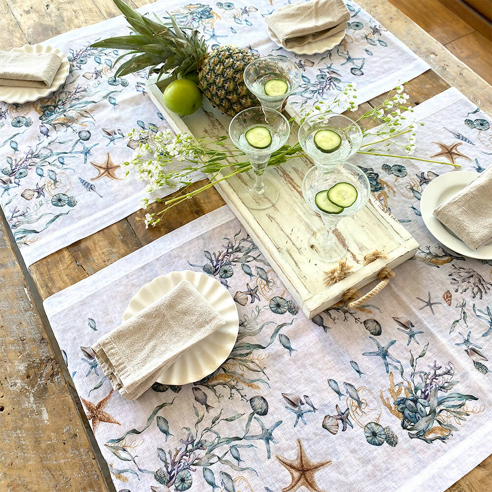 Camino de mesa velo organza Papúa