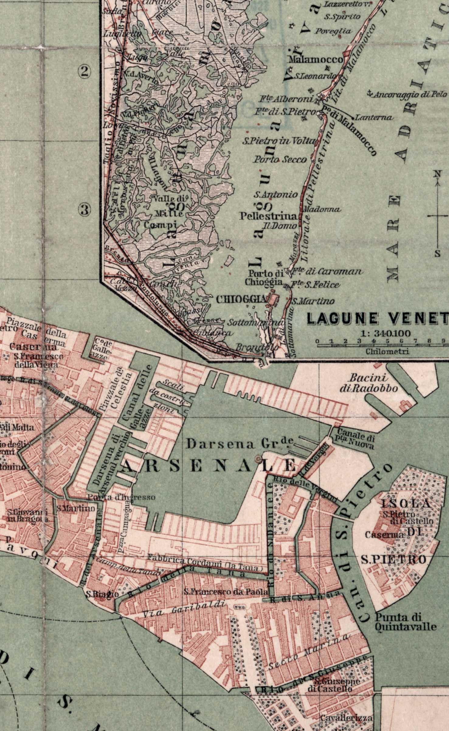 Mapa de Venecia antiguo - Lámina - Mappin