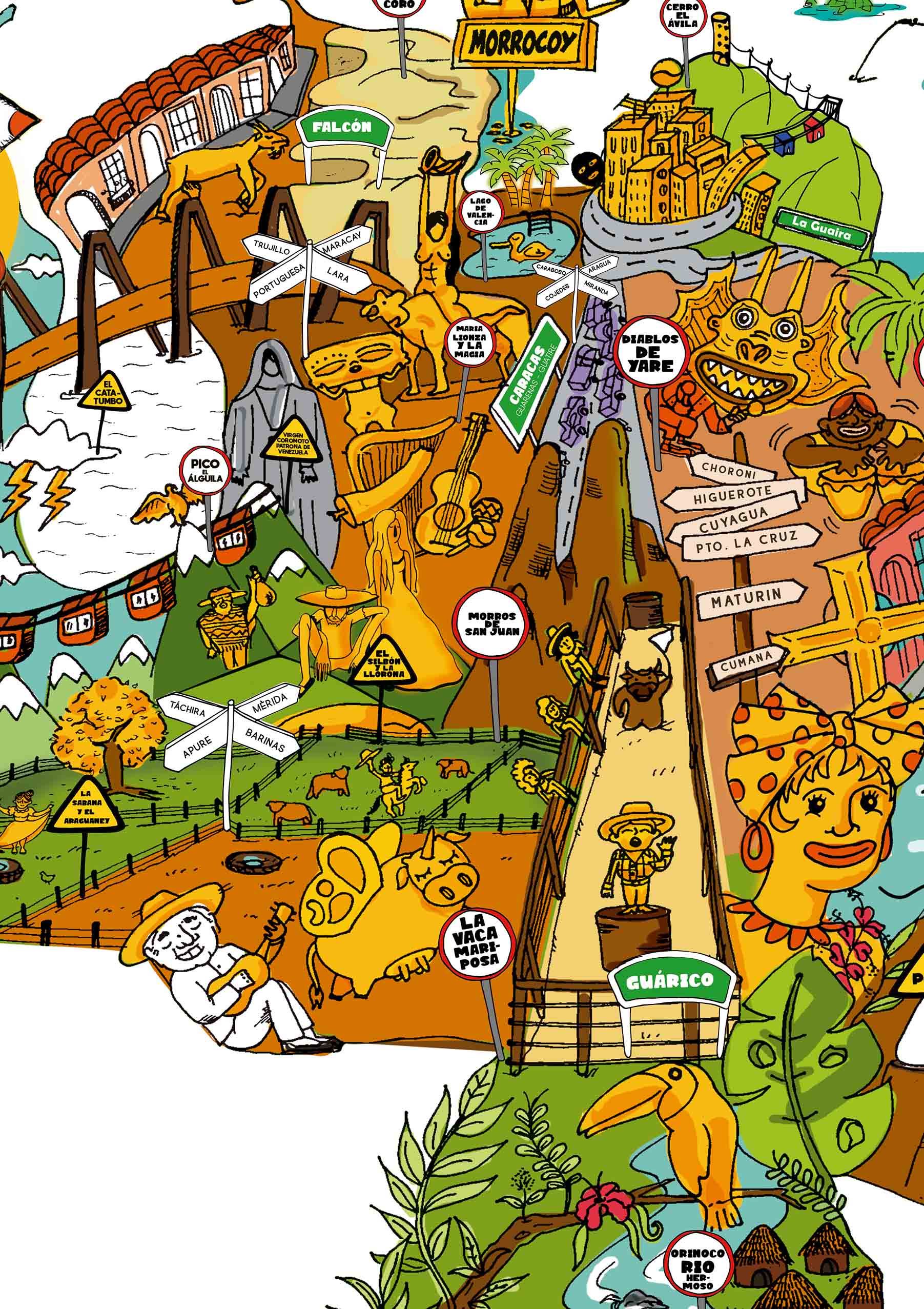 Mapa de Venezuela Mix - Lámina