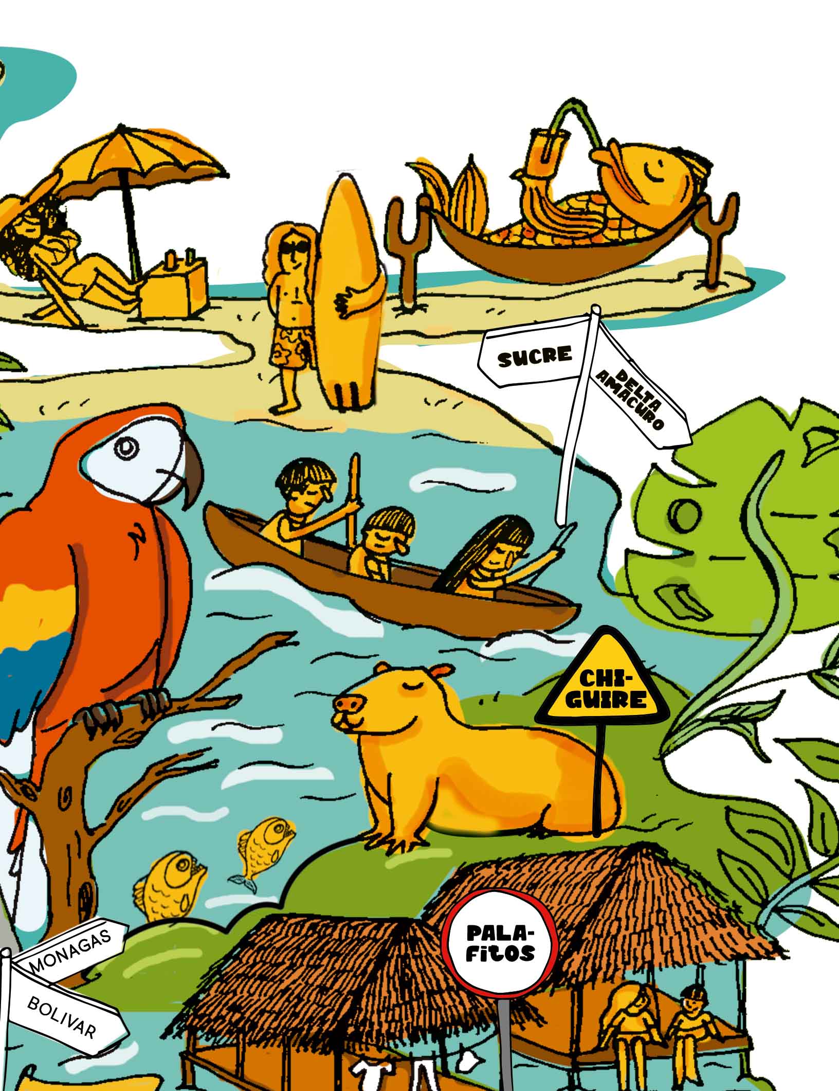 Mapa de Venezuela Mix - Lámina