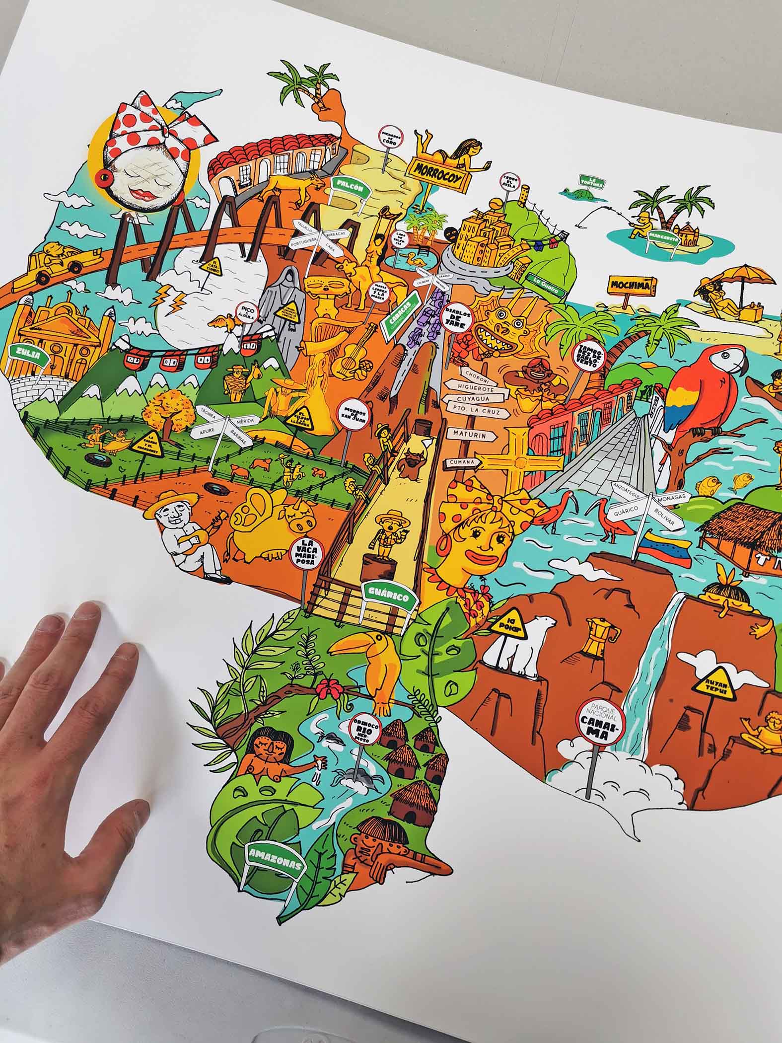 Mapa de Venezuela Mix - Lámina