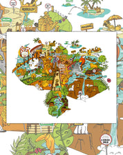 Mapa de Venezuela Mix - Lámina