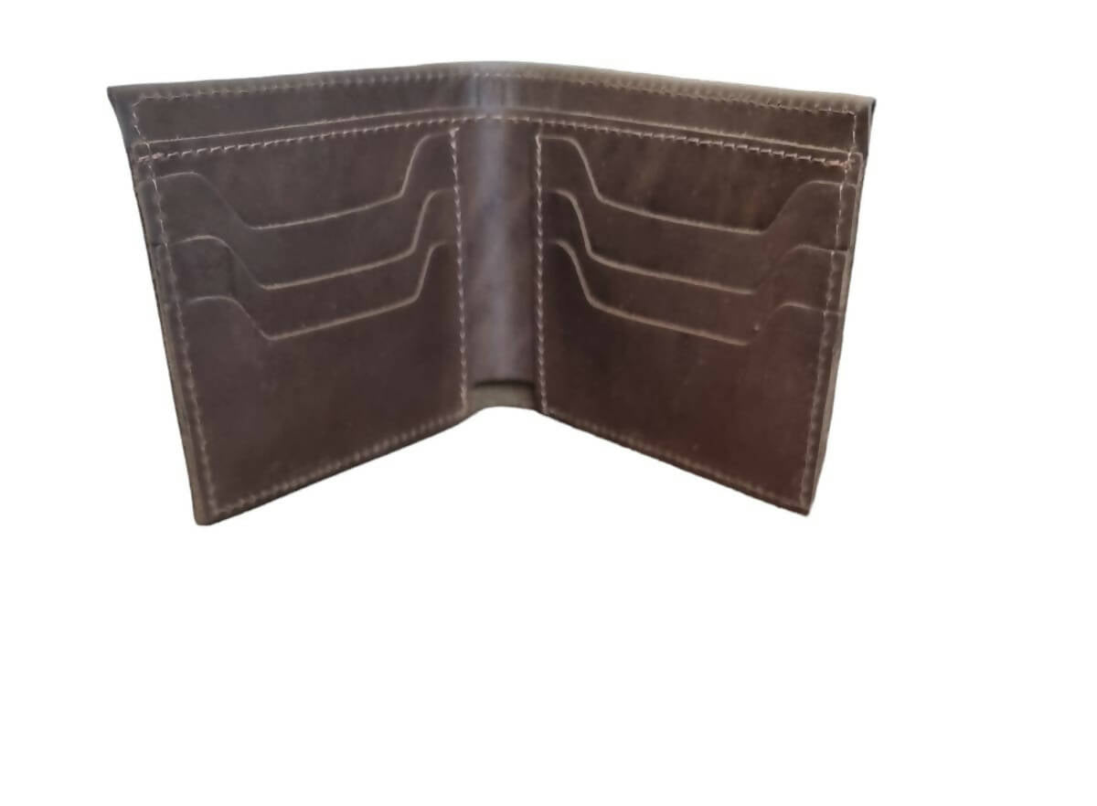 Billetera Hombre Cuero Café Claro Graso