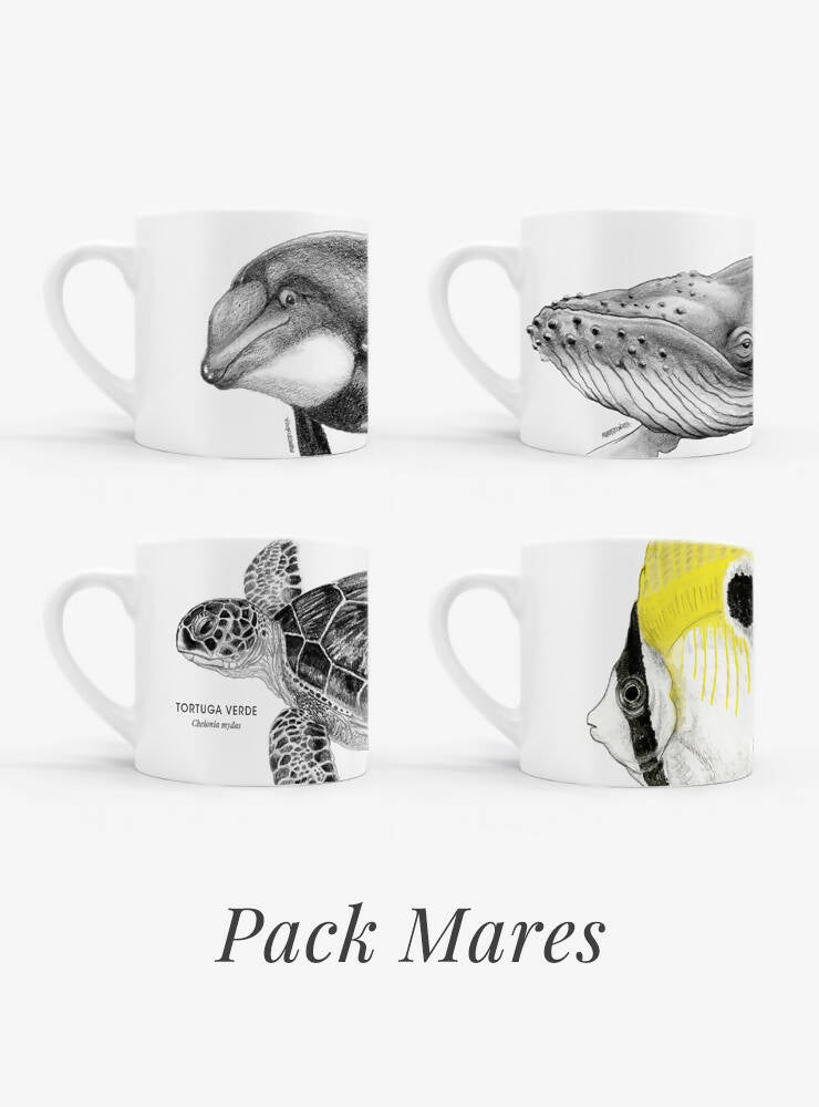 Set 4 tazas MARES