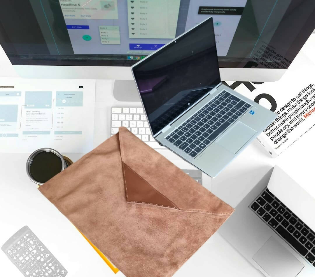 Funda 15'4 Notebook de cuero reno Café Habano