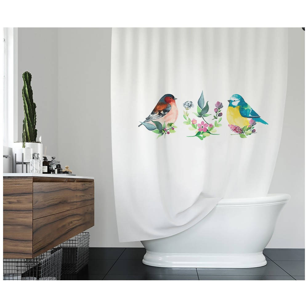 Cortina de baño Pájaros Guatones